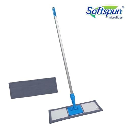 SOFTSPUN Microfiber Wet & Dry Cleaning Mop Fastener Refill - Grey - 18Inch - Image 3