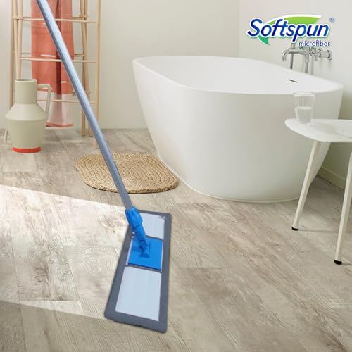 SOFTSPUN Microfiber Wet & Dry Cleaning Mop Fastener Refill - Grey - 18Inch - Image 4