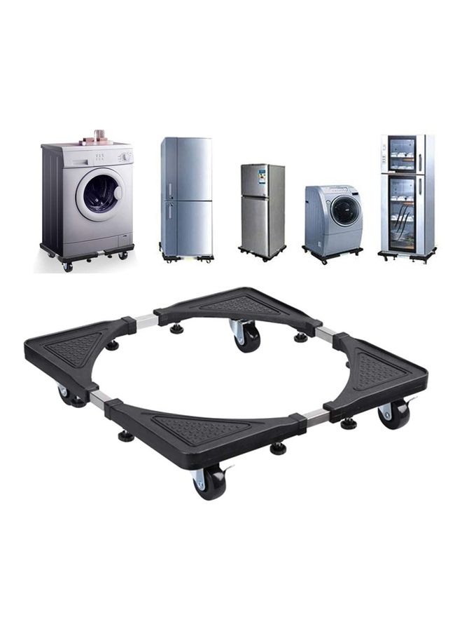 royal mark Adjustable Moving Washing Machine And Refrigerator Stand Black/Silver 40.0cm - Image 1