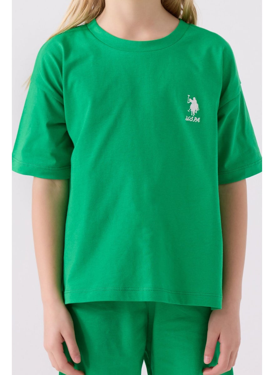 U.S. Polo Assn. - Girls Apple Green Bermuda Set - Image 1
