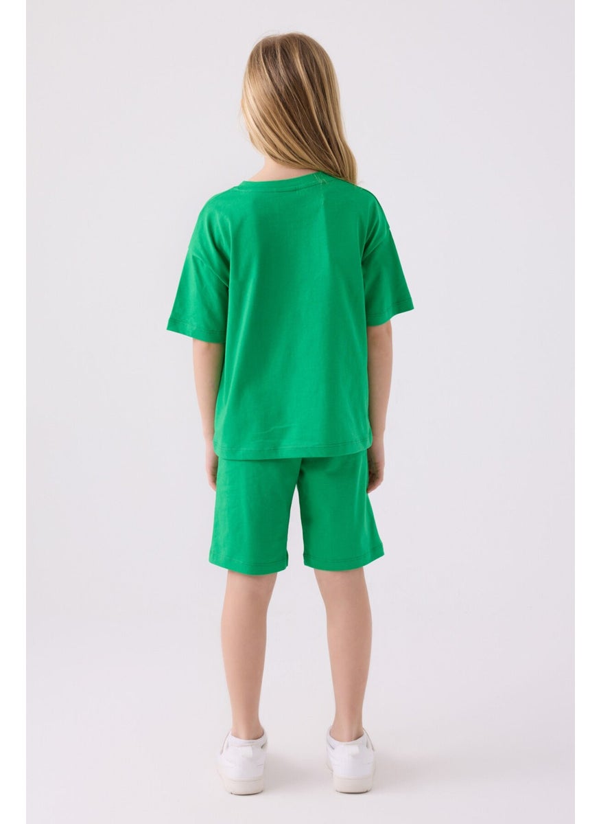 U.S. Polo Assn. - Girls Apple Green Bermuda Set - Image 1