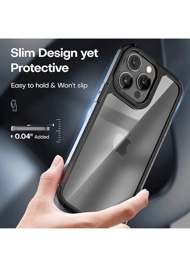 Generic - iPhone 15 Pro Max Case with 9H Tempered Glass Screen Protector + Camera Lens Protector Set, Not Yellowing Drop Proof Protection Shockproof Slim Phone Case for Apple iPhone 15 Pro Max 2023 - Image 1