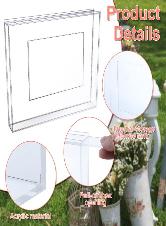 Queekay Wedding Unity Sand Ceremony Photo Frame Clear Acrylic Sand Ceremony Shadow Box with Picture Frame for Wedding Decorations Home Decor Keepsake (Classic Style) - Image 3