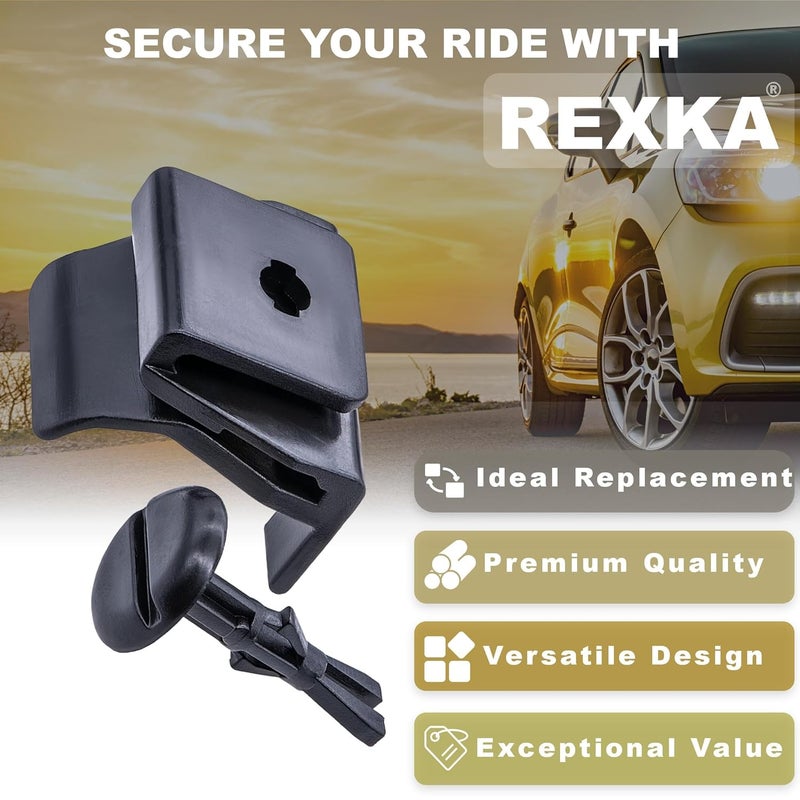 Rexka مجموعة ريكسكا المكونة من 5 قطع من مشابك ودبابيس غطاء الرفرف الأمامي والمصد لسيارات تويوتا لكزس 53879-58010 47749-58010 أفالون كامري كورولا هايلاندر ماتريكس بريوس بريوس V سيينا سولارا تاكوما فينزا - Image 4