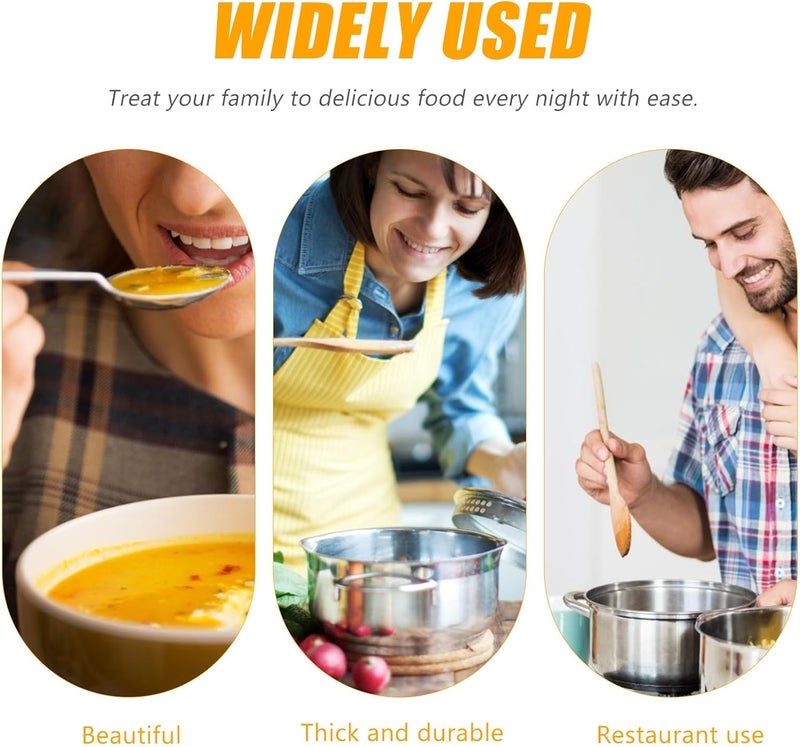 Slotted Spoon Stainless Steel Long Handle Non-stick Baking and Serving Ladle Kitchen Cooking Tool for Household Use - Image 3