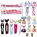 EumbHoa Dolls Clothes and Accessories Bunk Bed Playset 2 Pajamas 2 Fashion Dresses 2 Clothing Outfits Bedroome Set for 115 inch Dolls with 2 Blankets - Image 2