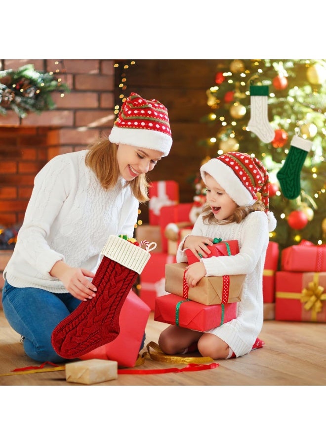 تابيت جوارب عيد الميلاد كبيرة الحجم (١٨ بوصة)، جوارب عيد الميلاد المحبوكة، جوارب مدفأة كبيرة، لتزيين عيد الميلاد للعائلة (قطعتان) - Image 3