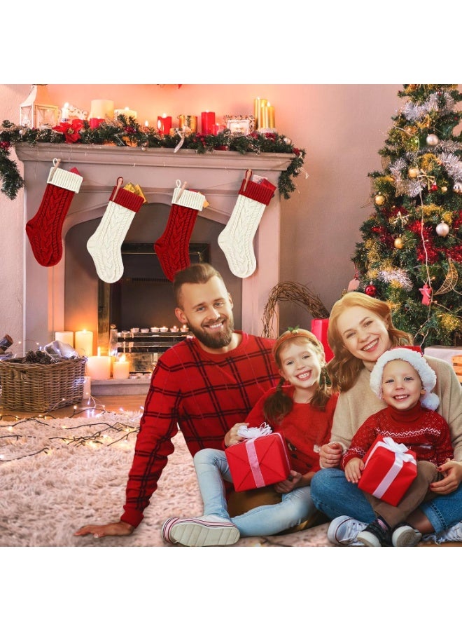 تابيت جوارب عيد الميلاد كبيرة الحجم (١٨ بوصة)، جوارب عيد الميلاد المحبوكة، جوارب مدفأة كبيرة، لتزيين عيد الميلاد للعائلة (قطعتان) - Image 5