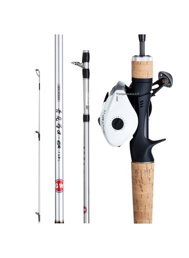 Gw Fishing Rod, 1.8 Meters Multi-section Qinglan Topmouth Culter Rod, Pistol Grip Right-handed Water Drop Reel Rod Set Ul Adjustable Ultra-soft Topmouth Culter Rod Fishing Tackle Fishing Pole - Image 3