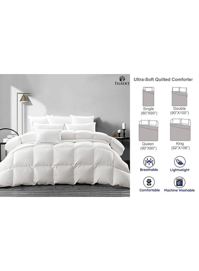 Filbert - All Season 250 GSM Comforter Super Soft Fluffy Comforter (92" x 106" Inches/233cm x 269cm) - King Size Comforter|White - Image 5