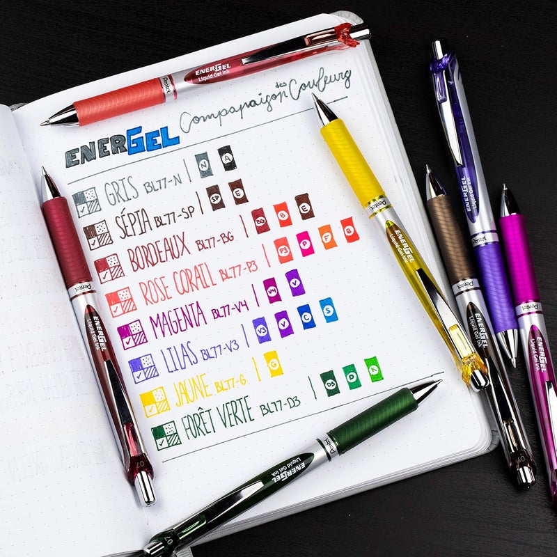 Pentel Refill Ink - For EnerGel Gel Pen, 0.7mm Metal Tip, Medium, Sepia Ink, 12 pack (LR7-SP) - Image 5