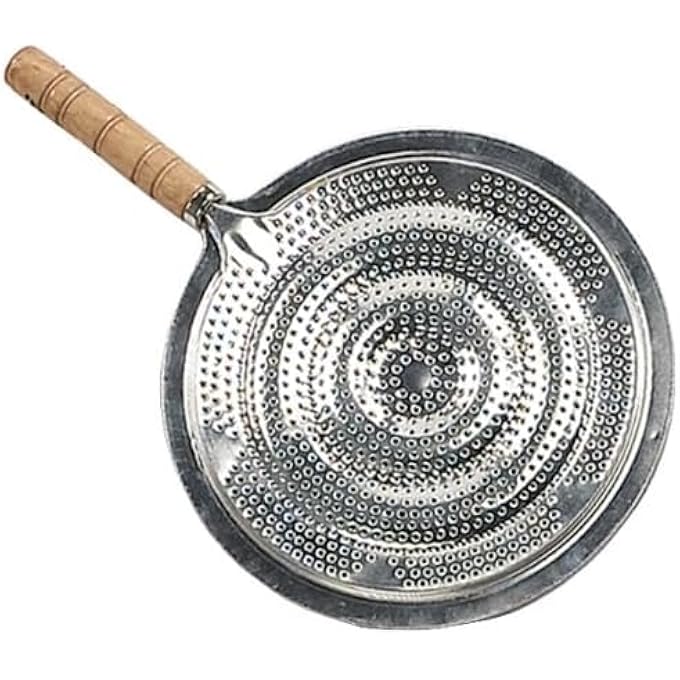 ريحني واقي رذاذ من الفولاذ المقاوم للصدأ من AKDC بمقبض خشبي قطر 15 سم - Image 2