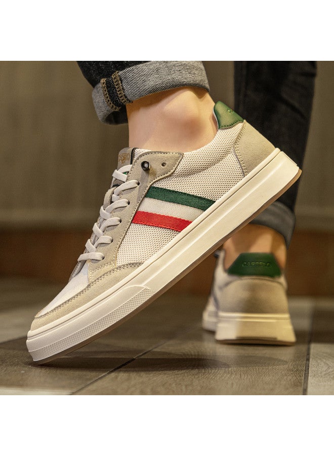 CARTELO Retro Casual Shoes For Men, Trendy And Versatile Sports Shoes, Mesh Panel Breathable Sneakers, Men's White Shoes, Casual Men's Footwear - Image 5