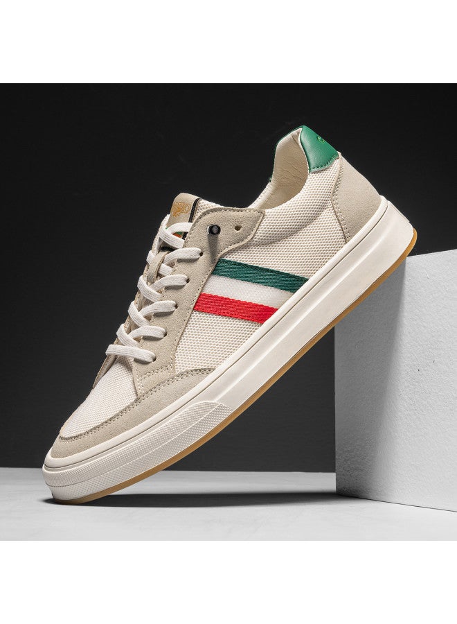 CARTELO Retro Casual Shoes For Men, Trendy And Versatile Sports Shoes, Mesh Panel Breathable Sneakers, Men's White Shoes, Casual Men's Footwear - Image 2