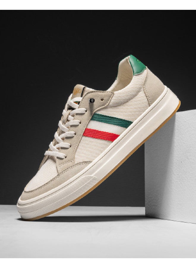 CARTELO Retro Casual Shoes For Men, Trendy And Versatile Sports Shoes, Mesh Panel Breathable Sneakers, Men's White Shoes, Casual Men's Footwear - Image 1