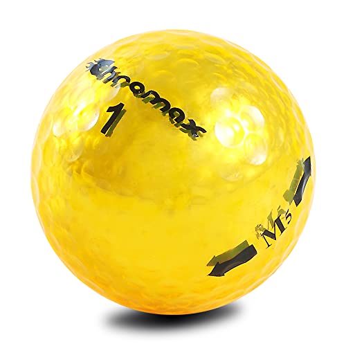 Chromax Metallic M5 Colored Golf Balls (3 Pack Tube), Gold - Image 3