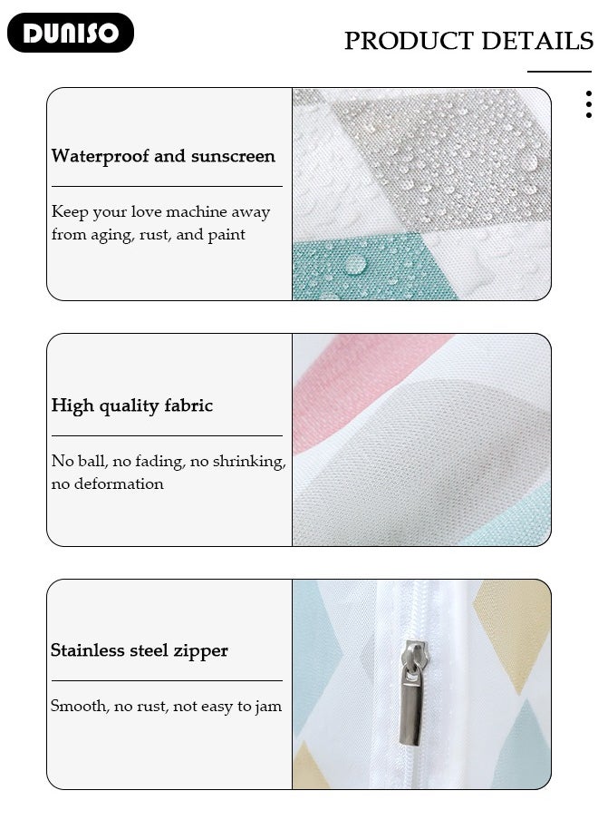 DUNISO Washing Machine Cover, PVEA Cloth Full-Automatic Wave Wheel Washing Machine Cover, Top Load Dryer Cover, Sunscreen Waterproof Dustproof  Washer Protection Case with Smooth Zipper for Laundry Kitchen Home  - Image 2