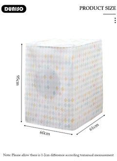 DUNISO Washing Machine Cover, PVEA Cloth Full-Automatic Wave Wheel Washing Machine Cover, Top Load Dryer Cover, Sunscreen Waterproof Dustproof  Washer Protection Case with Smooth Zipper for Laundry Kitchen Home  - Image 4