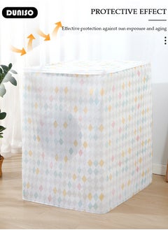 DUNISO Washing Machine Cover, PVEA Cloth Full-Automatic Wave Wheel Washing Machine Cover, Top Load Dryer Cover, Sunscreen Waterproof Dustproof  Washer Protection Case with Smooth Zipper for Laundry Kitchen Home  - Image 5