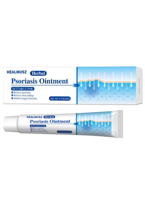 Psoriasis Ointment Antibacterial Cream Psoriasis and Eczema Antifungal Cream Helps Eczema Ringworm Anti Itch Cream with Gentler and Safer Herbal Ingredients Quickly Relives Itching Herbal Cream 20g