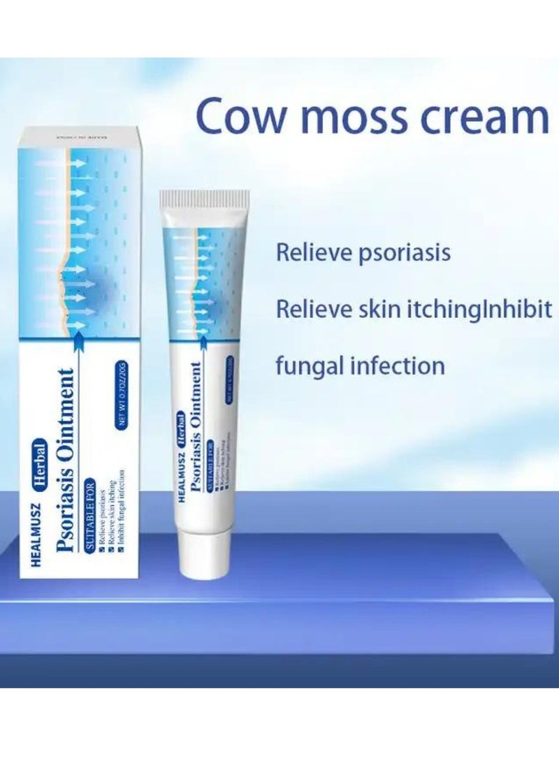 HEALMUSZ - Psoriasis Ointment Antibacterial Cream Psoriasis and Eczema Antifungal Cream Helps Eczema Ringworm Anti Itch Cream with Gentler and Safer Herbal Ingredients Quickly Relives Itching Herbal Cream 20g - Image 1