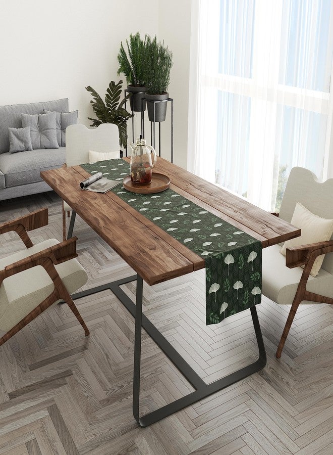 Astitva Cotton Table Runner - 13 x 72 Inches | Green, Tropical Print Dining Table Cloth | Elegant 6-8 Seater Runner for Home & Party Decoration - Image 2