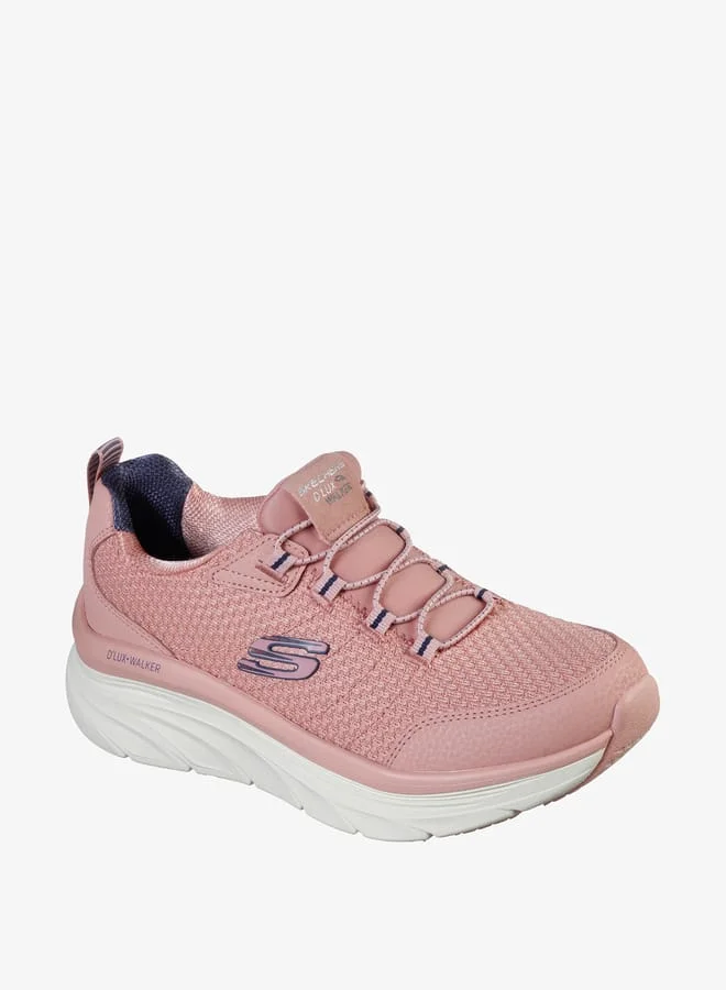 سكيتشرز Women's Slip-On Walking Shoes with Lace Detail - D LUX WALKER