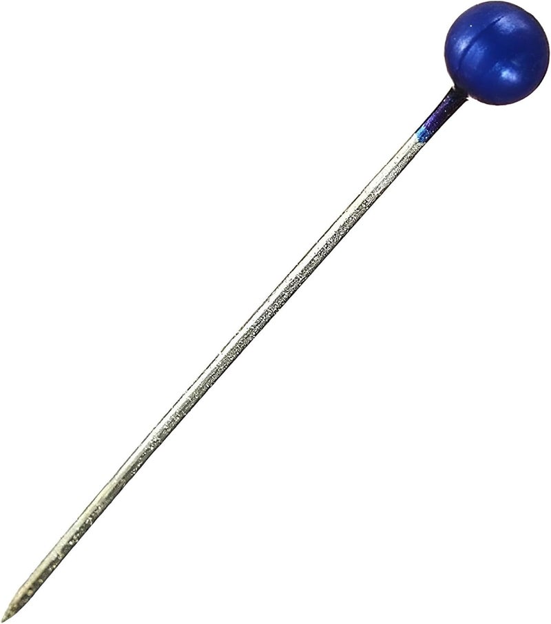 Wetco 800 Pcs Sewing Pins, 1.5 in Round Pearl Heads Pins, Pearlized Pins, Pearl Push Pins, Dressmaker Pins, Quilting Pins for Fabric, Craft and Sewing Project, Weddings Corsage Florists (Blue) - Image 3
