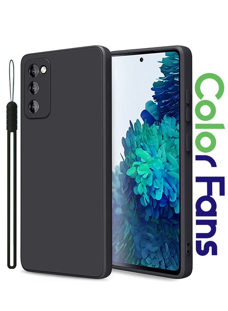 Color Fans متوافق مع حافظة هاتف سامسونج S20 FE 5G من السيليكون لهاتف سامسونج S20 FE 5G غطاء مقاس 6.5 بوصة أسود ناعم - Image 1