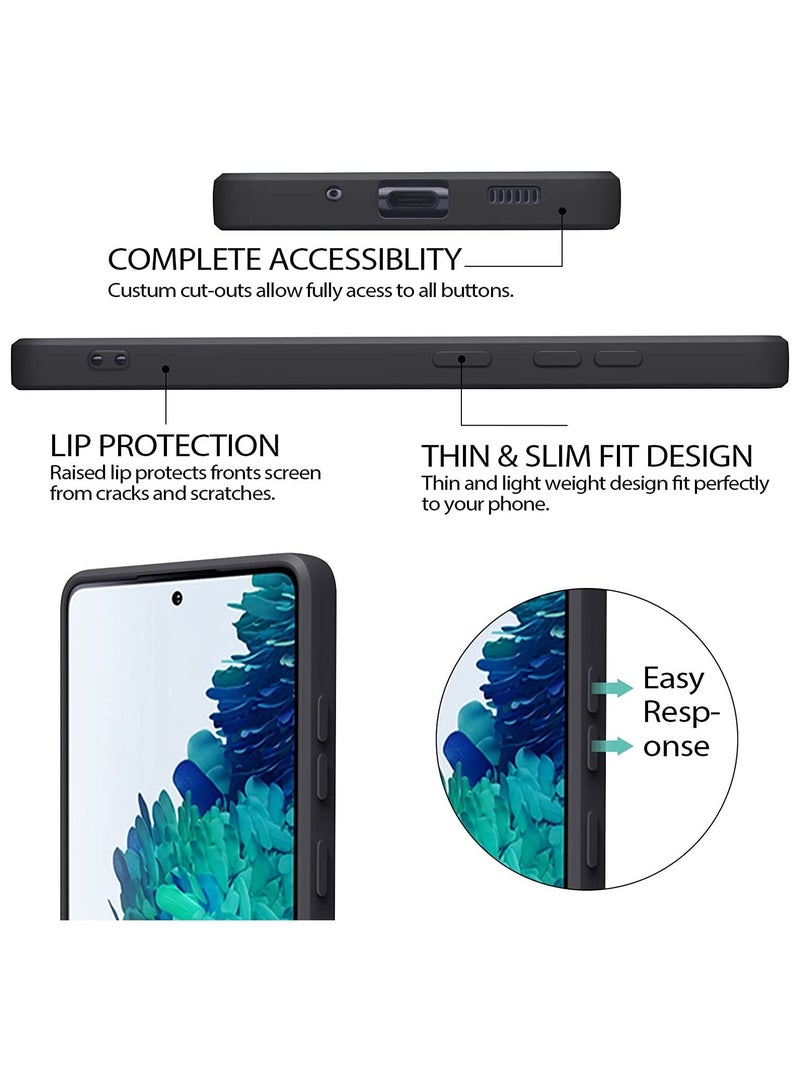 Color Fans متوافق مع حافظة هاتف سامسونج S20 FE 5G من السيليكون لهاتف سامسونج S20 FE 5G غطاء مقاس 6.5 بوصة أسود ناعم - Image 4