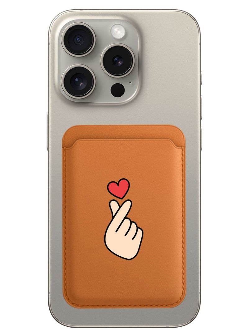 Theodor Magnetic Wallet, Compatible with MagSafe Wallet, for iPhone Wallet, for iPhone 16/15/14/13/12 Series, Not for iPhone 13/12 mini, 3 Card Holder, Vegan Leather, Brown - Snap Love - Image 1