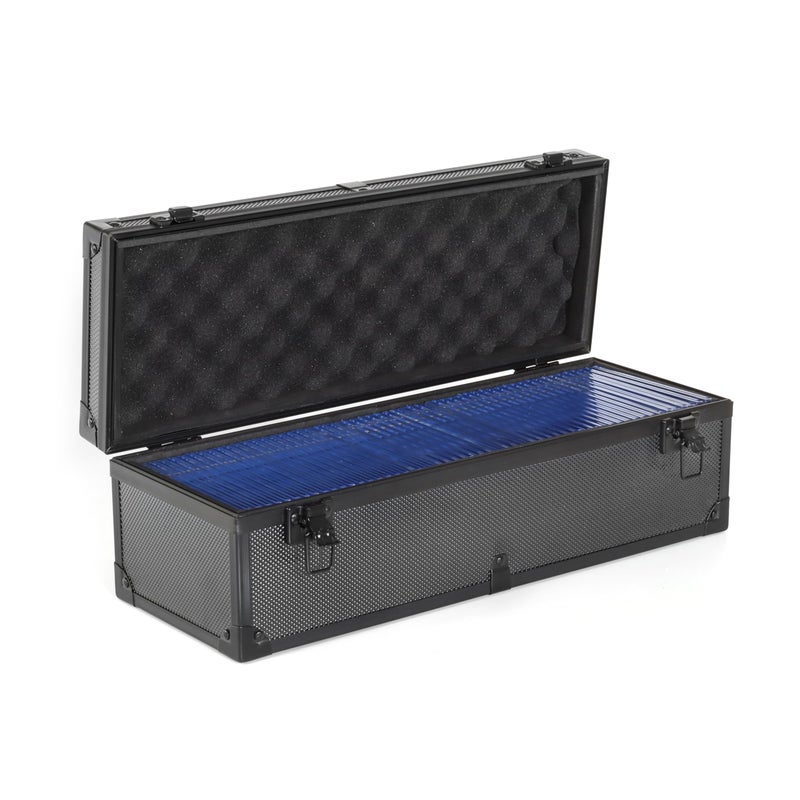 NEETBU Sports & Collectible Card Storage Case with Dual Compartments + 60 Protective Sleeve Boxes â€“ Portable Organizer for Trading Cards, Memorabilia Display (14"x5"x4") - Image 1