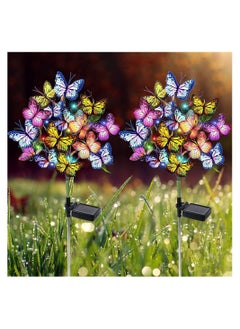 Y&D Solar Swaying Light, 6led Butterfly Two Lighting Modes, Garden Lights, Waterproof Outdoor for Yard Patio Pathway, (2 Pack)  - Image 1