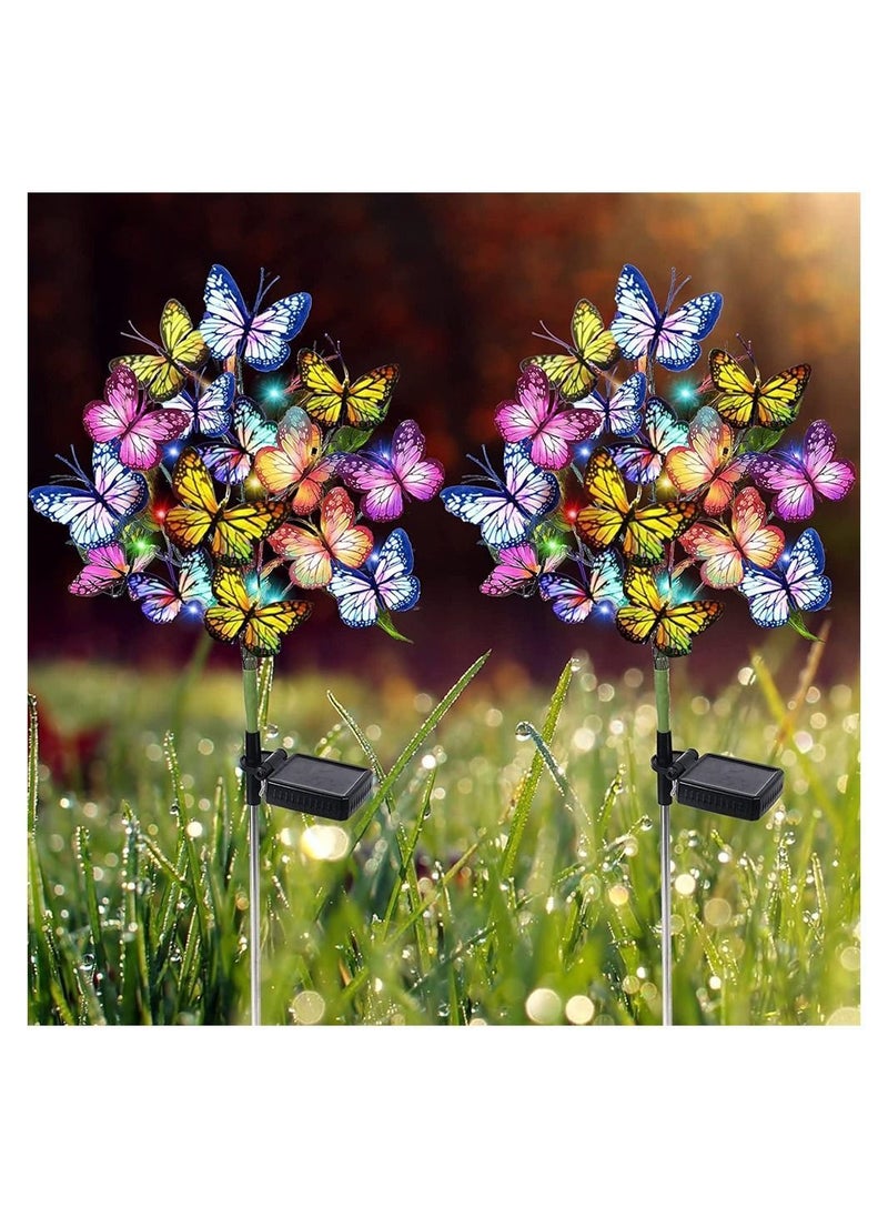 Y&D Solar Swaying Light, 6led Butterfly Two Lighting Modes, Garden Lights, Waterproof Outdoor for Yard Patio Pathway, (2 Pack)  - Image 1
