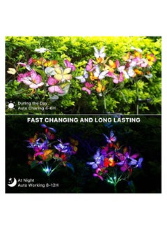 Y&D Solar Swaying Light, 6led Butterfly Two Lighting Modes, Garden Lights, Waterproof Outdoor for Yard Patio Pathway, (2 Pack)  - Image 4