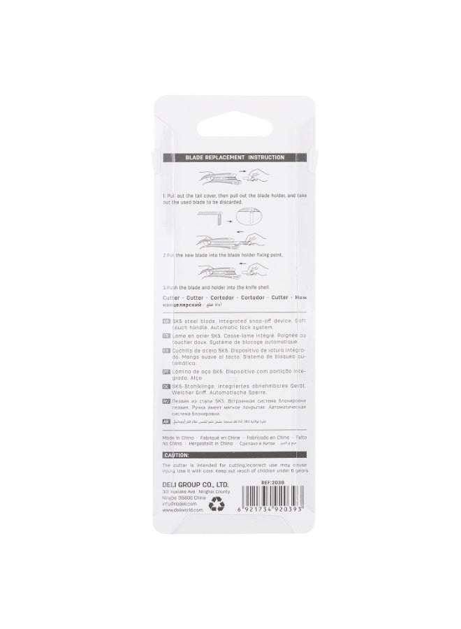 ديلي مشرط قطع احترافي بشفرة قابلة للكسر مع 13 جزء وشفرة فولاذ SK5 – أصفر - Image 5