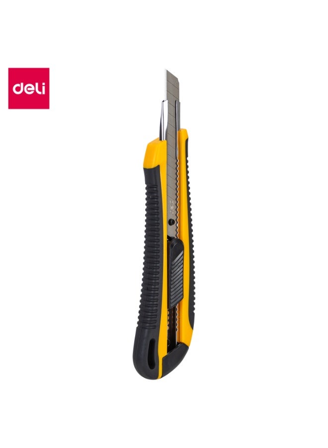 ديلي مشرط قطع احترافي بشفرة قابلة للكسر مع 13 جزء وشفرة فولاذ SK5 – أصفر - Image 1