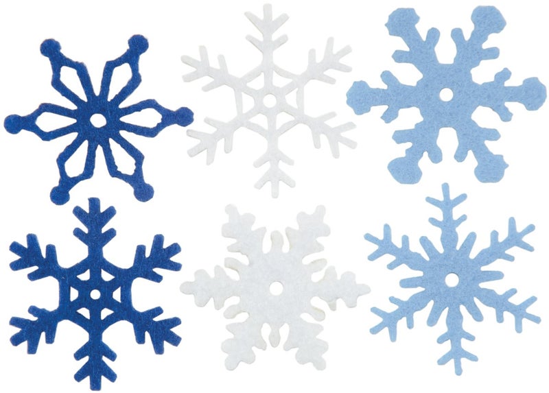 Creative Impressions Winter Medium Felt Snowflakes 1.25" 36/Pkg - Image 5