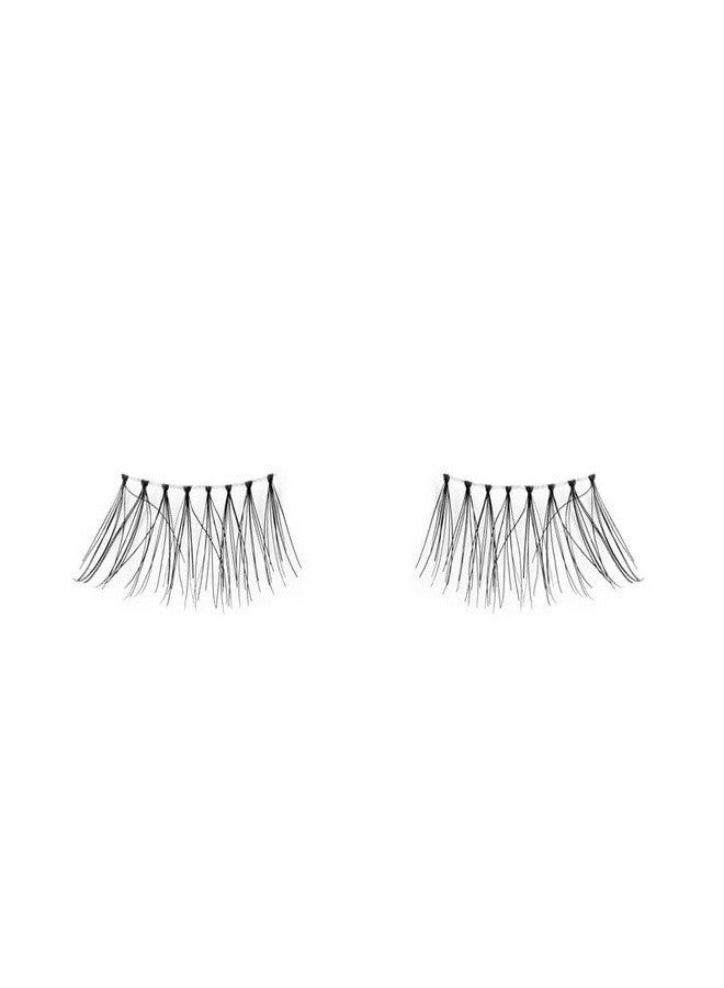 Uroparis 84 Eyelashes for Women - Tapered Handmade Eye Lashes | Lightweight False Lashes with Premium Virgin Hair | Invisible Band | For Glam Look & Enhance Beauty (Black) - 1 Pair - Image 3