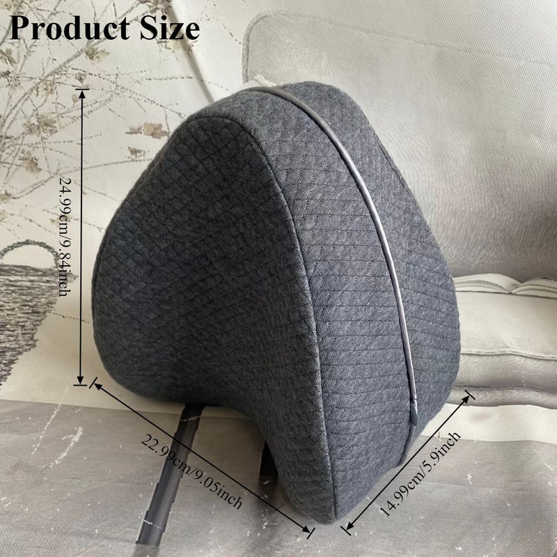 Upgrade Invisible Zippered Pillow Cover Compatible With Contour Legacy Knee Pillow Anti Pilling Washable Foam Support Only 2 Pieces Grey - Image 2