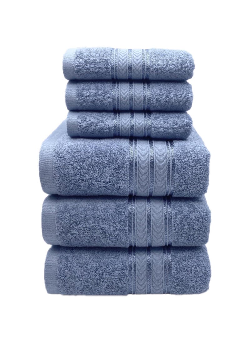 Soft 100% Luxury Cotton Türkiye Bath Towel Set Size (70 * 140cm) High Water Absorption Quick Drying Daily Durable Hotel Bathroom Spa (Purple blue, 4 piece towel set) - pzsku/ZE1C2463D80C27C5A4B34Z/45/_/1731068727/16a9f775-5ba9-4211-adce-cdca23ce1a94