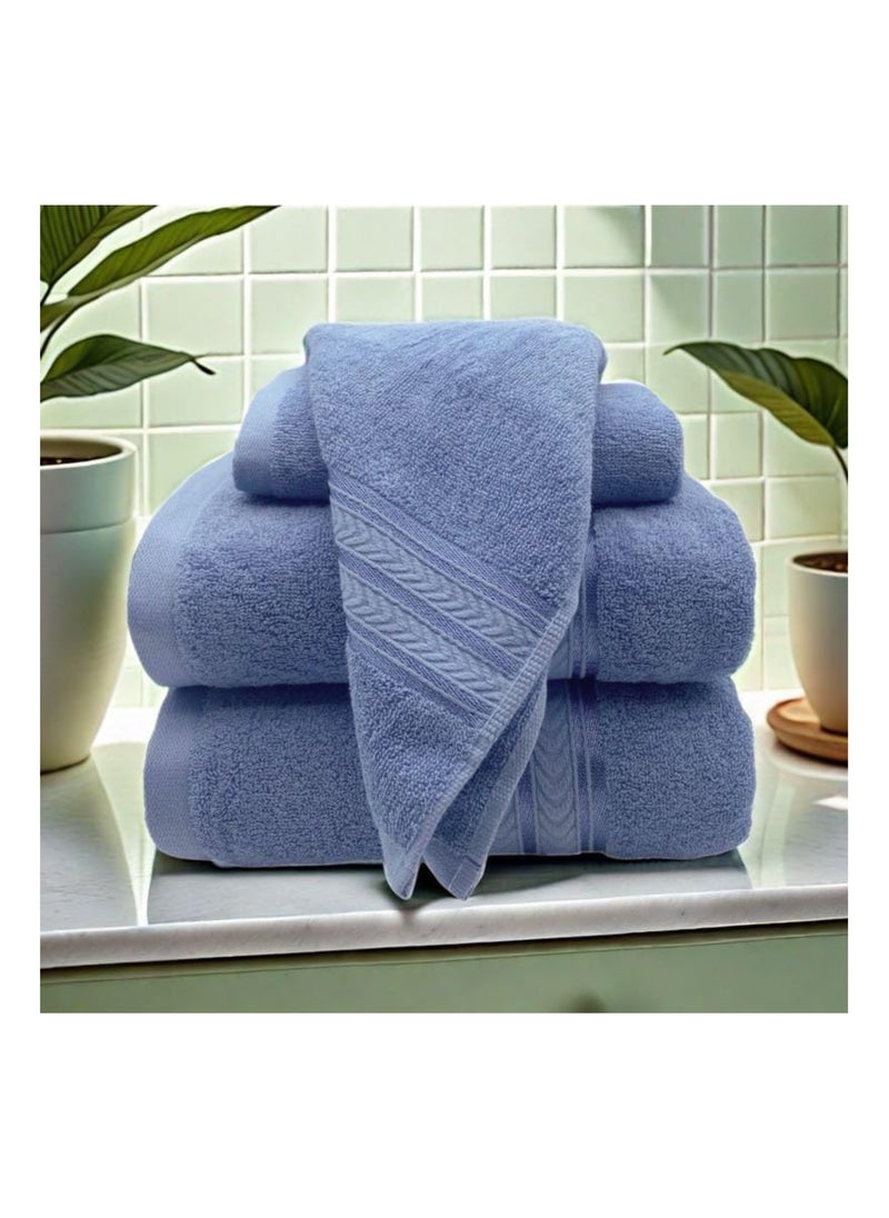 Soft 100% Luxury Cotton Türkiye Bath Towel Set Size (70 * 140cm) High Water Absorption Quick Drying Daily Durable Hotel Bathroom Spa (Purple blue, 4 piece towel set) - pzsku/ZE1C2463D80C27C5A4B34Z/45/_/1731068737/a97f4546-af93-43e7-98f7-46f67858acdf