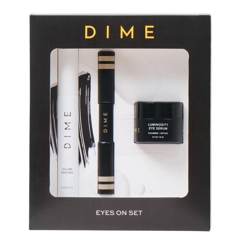 DIME Beauty Eyes On Set 84 Value Includes Luminosity Eye Serum 15mL Volume Mascara 8G Boost Duo 3mL - Image 1