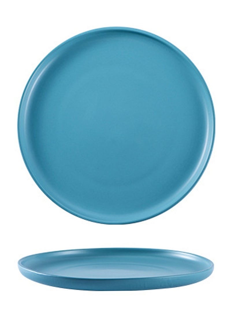 Wmlhome Creative Ceramic cake flat plate round home snack dish Western steak dish pasta dish restaurant  Classics2 6cm/10in cold dish set plate  - Image 1