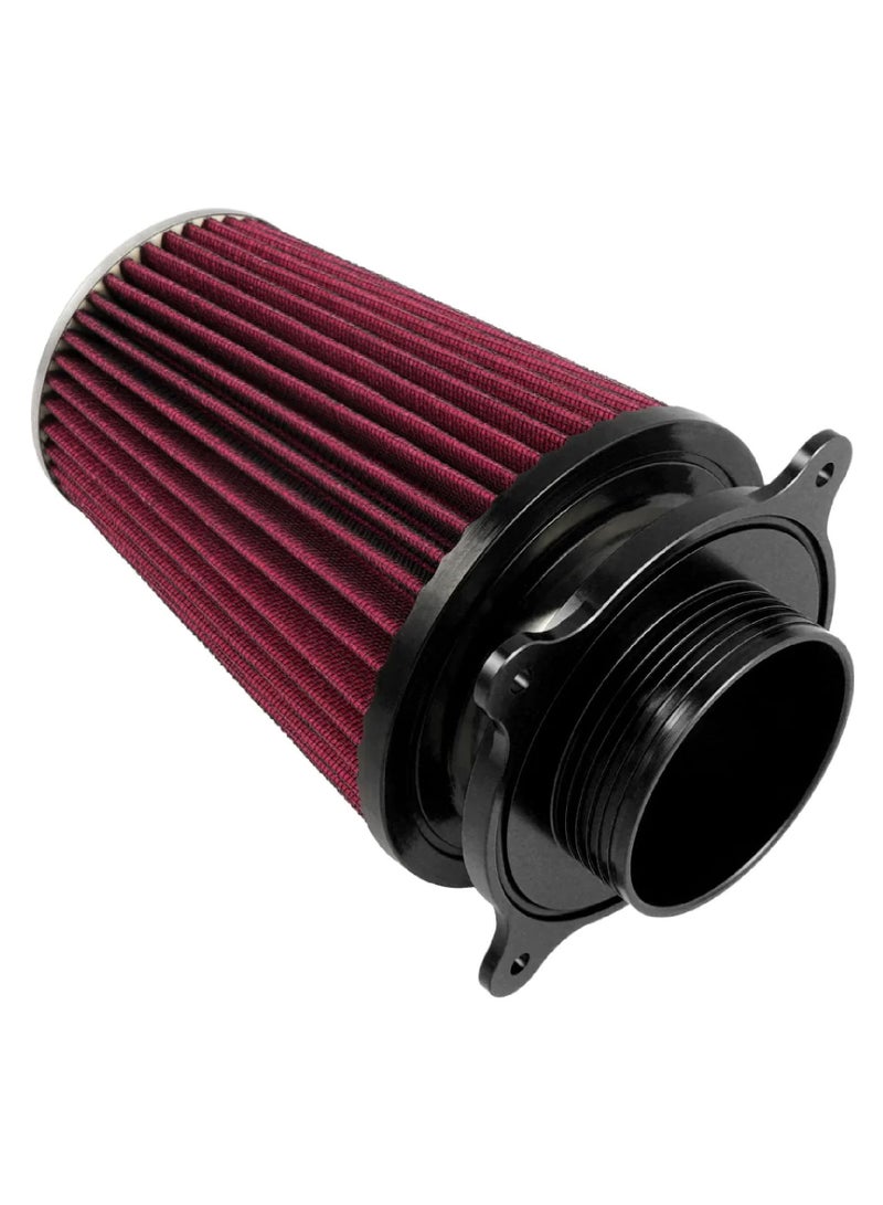 General High Flow Air Filter Intake Kit | Anodized aluminum alloy Air Filter Intake Kit | Black Color Lightweight, washable, reusable Air Filter for Yamaha Raptor 700 YFM700R 2014 YFM700 2013 2015-2019.…  - Image 2