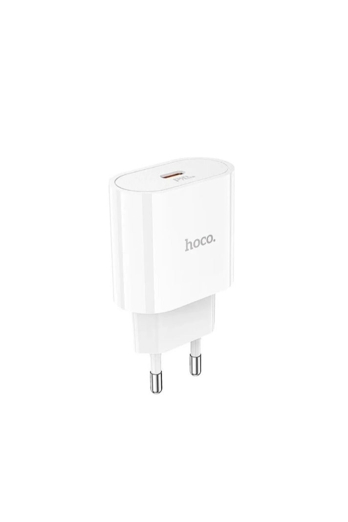 Hoco C94A - Metro Single Port Fast Charger (3A- PD20W), Support PD, PPS, QC3.0, FCP, AFC Fast Charging Protoclols, Compatible with iPhone Samsung Xiaomi Huawei Oppo - White - Image 2