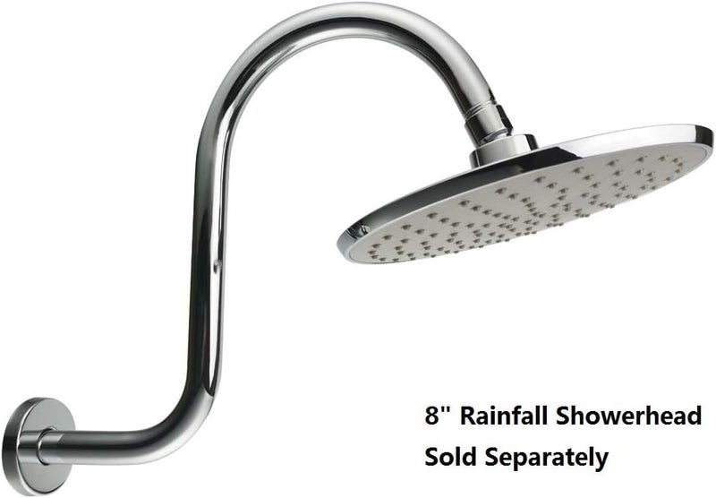 Purelux Goose Neck Shower Arm Water Outlet PJ1201 Made of Stainless Steel, Chrome Finish Showerhead Extension - Image 4
