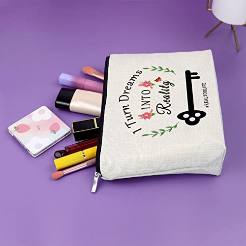 Sazuwu Realtor Appreciation Gift for Women Real Estate Agent Gift Makeup Bag Closing Gift for Broker Cosmetic Bag Thank You Gift Birthday Retirement Gift Christmas Gift Cosmetic Travel Bag - Image 5