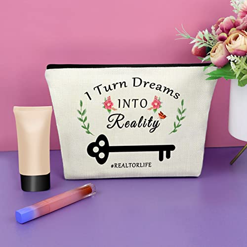 Sazuwu Realtor Appreciation Gift for Women Real Estate Agent Gift Makeup Bag Closing Gift for Broker Cosmetic Bag Thank You Gift Birthday Retirement Gift Christmas Gift Cosmetic Travel Bag - Image 4