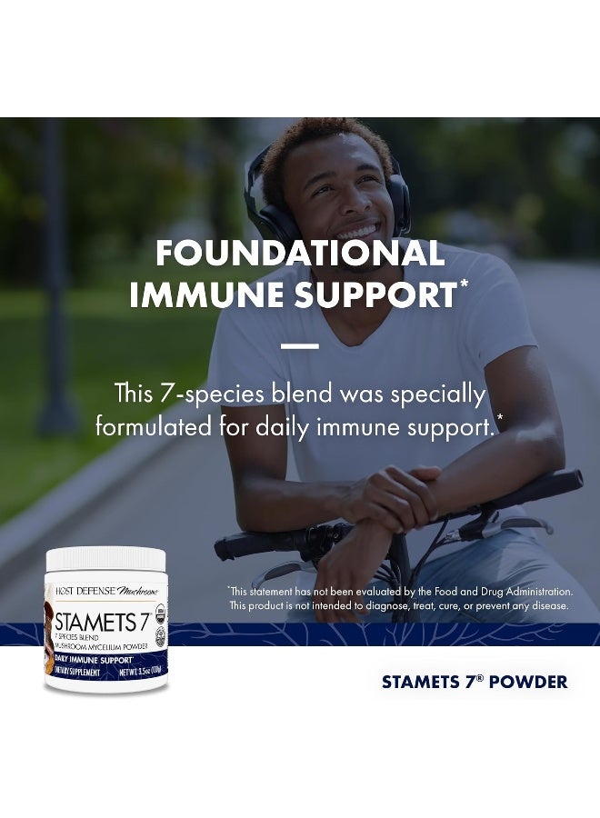 Host Defense Fungi Perfecti, Stamets 7, Mushroom Mycelium Powder, Daily Immune Support - Image 3